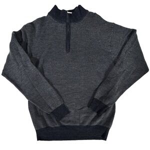 Peter Millar Sweater Merino Wool Mens ‎ 
XL Navy Quarter Zip Mock Neck Pullover